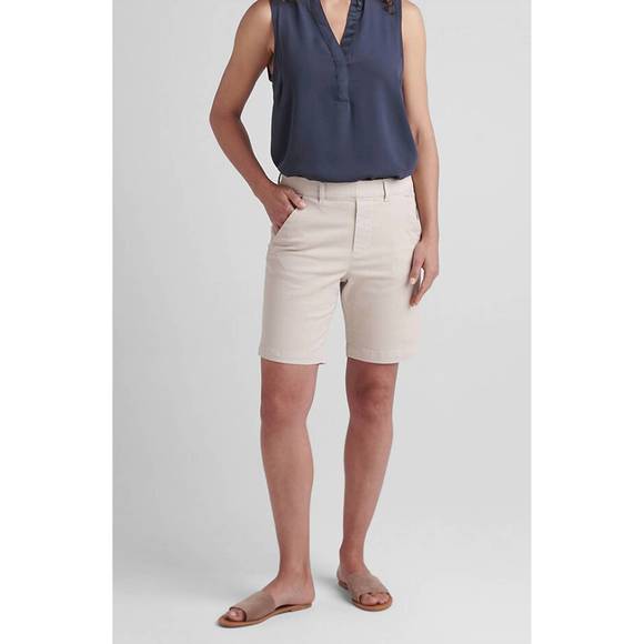 NEW JAG maddie mid rise pull-on short in stone - Picture 1 of 2